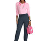 Women's Long Sleeve Accelerate Underscrub Tee - BOK804 - Fresh Carnation