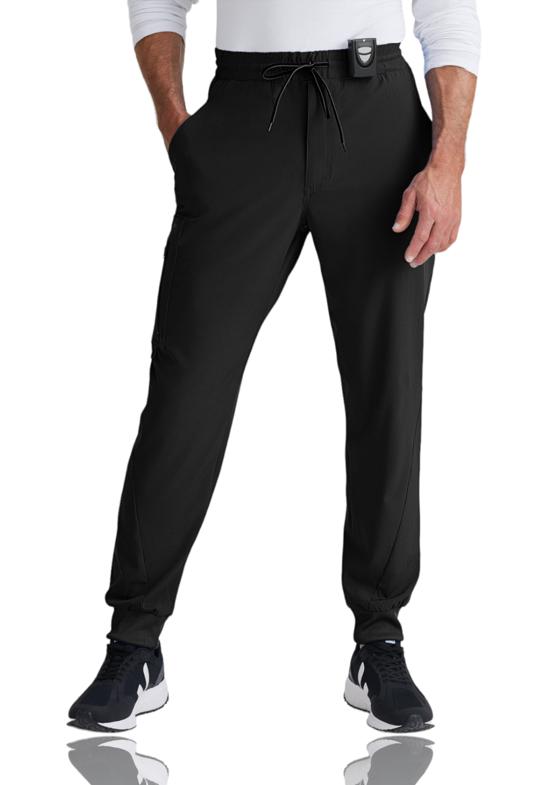 Men's Perforated Side Panels Vortex Jogger Pant - BOP520 - Black