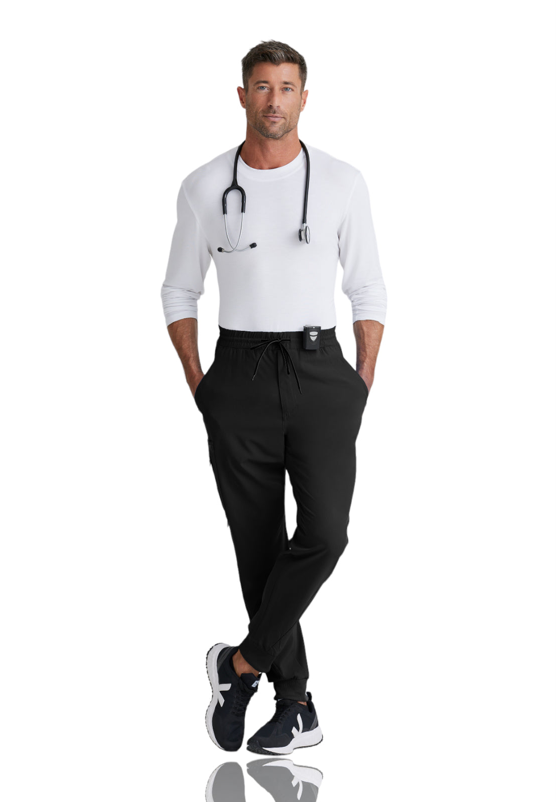 Men's Perforated Side Panels Vortex Jogger Pant - BOP520 - Black