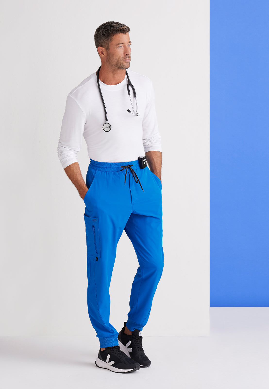 Men's Perforated Side Panels Vortex Jogger Pant - BOP520 - New Royal