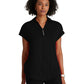 Women's 2 Pocket Zip Neck Dolman Top - BOT210 - Black