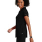 Women's 2 Pocket Zip Neck Dolman Top - BOT210 - Black