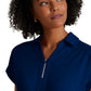 Women's 2 Pocket Zip Neck Dolman Top - BOT210 - Indigo (Navy)