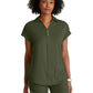 Women's 2 Pocket Zip Neck Dolman Top - BOT210 - Olive