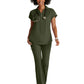 Women's 2 Pocket Zip Neck Dolman Top - BOT210 - Olive