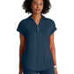 Women's 2 Pocket Zip Neck Dolman Top - BOT210 - Steel