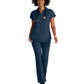 Women's 2 Pocket Zip Neck Dolman Top - BOT210 - Steel