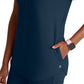 Women's 2 Pocket Zip Neck Dolman Top - BOT210 - Steel