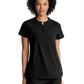 Women's 2 Pocket Banded Zip Collar Flux Top - BOT216 - Black