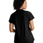 Women's 2 Pocket Banded Zip Collar Flux Top - BOT216 - Black
