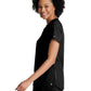 Women's 2 Pocket Banded Zip Collar Flux Top - BOT216 - Black