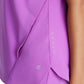 Women's 2 Pocket Banded Zip Collar Flux Top - BOT216 - Helio Purple