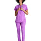 Women's 2 Pocket Banded Zip Collar Flux Top - BOT216 - Helio Purple