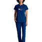 Women's 2 Pocket Banded Zip Collar Flux Top - BOT216 - Indigo (Navy)