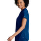 Women's 2 Pocket Banded Zip Collar Flux Top - BOT216 - Indigo (Navy)