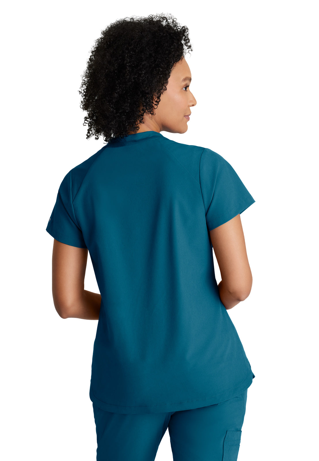Women's 2 Pocket Banded Zip Collar Flux Top - BOT216 - Bahama