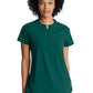Women's 2 Pocket Banded Zip Collar Flux Top - BOT216 - Hunter Green