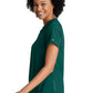 Women's 2 Pocket Banded Zip Collar Flux Top - BOT216 - Hunter Green