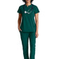 Women's 2 Pocket Banded Zip Collar Flux Top - BOT216 - Hunter Green