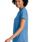 Women's 2 Pocket Banded Zip Collar Flux Top - BOT216 - Ciel Blue