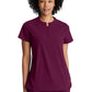Women's 2 Pocket Banded Zip Collar Flux Top - BOT216 - Wine