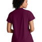 Women's 2 Pocket Banded Zip Collar Flux Top - BOT216 - Wine