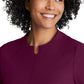 Women's 2 Pocket Banded Zip Collar Flux Top - BOT216 - Wine