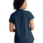 Women's 2 Pocket Banded Zip Collar Flux Top - BOT216 - Steel