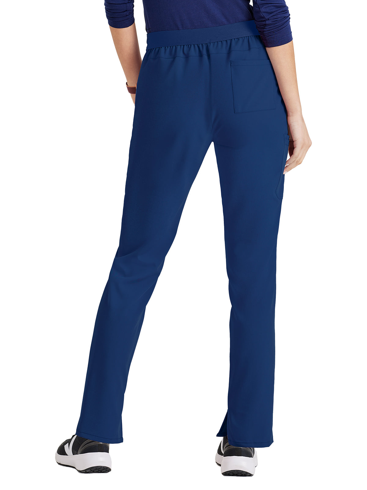 Women's Flat Front Waistband Pant - BUP601 - Indigo (Navy)
