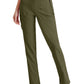 Women's Flat Front Waistband Pant - BUP601 - Olive