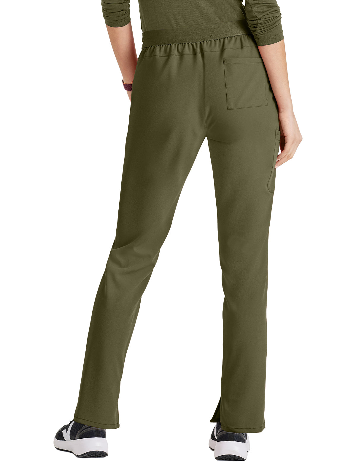 Women's Flat Front Waistband Pant - BUP601 - Olive