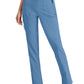 Women's Flat Front Waistband Pant - BUP601 - Ciel Blue