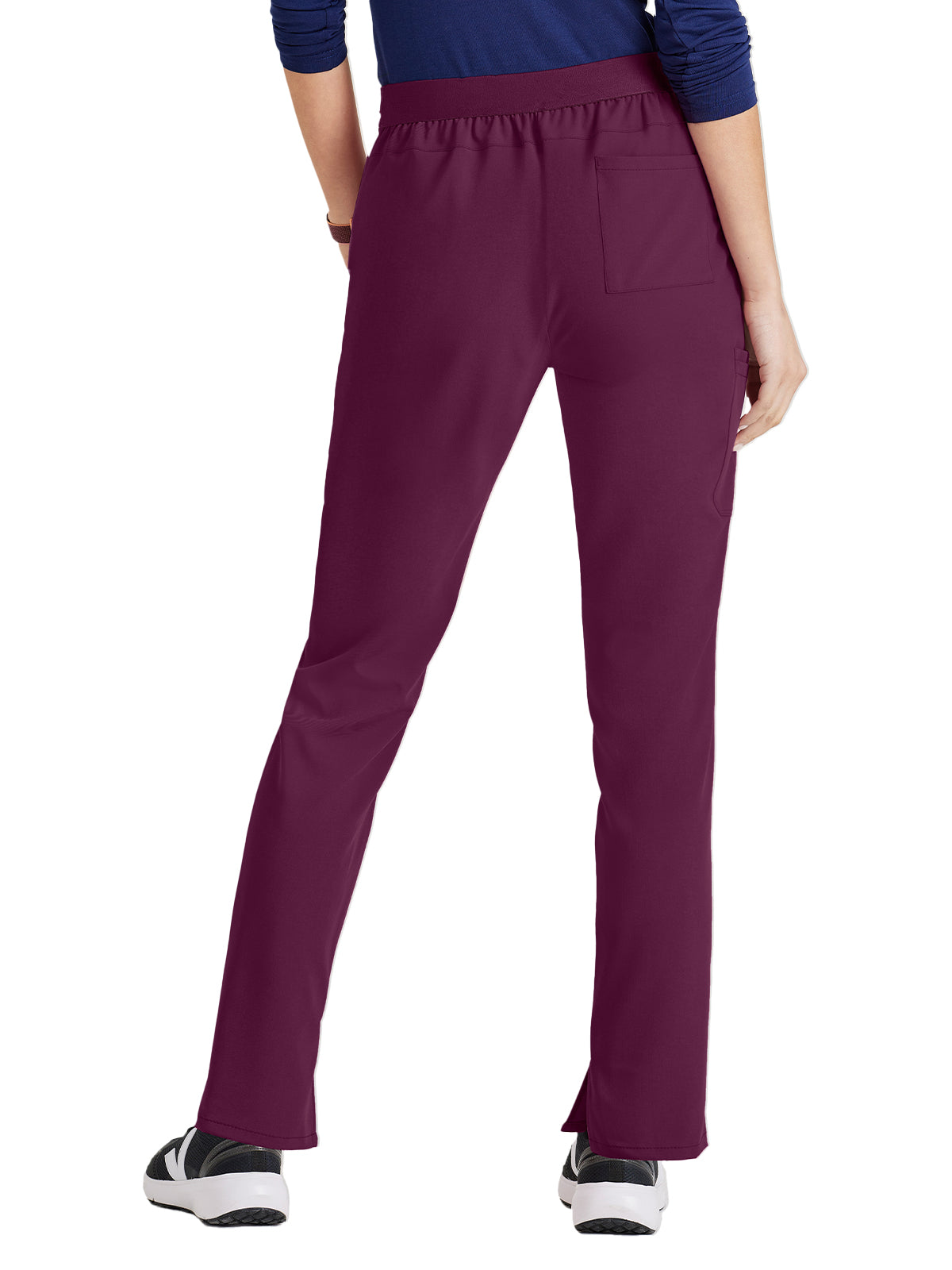 Women's Flat Front Waistband Pant - BUP601 - Wine