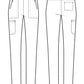 Women's Flat Front Waistband Pant - BUP601 - Wine