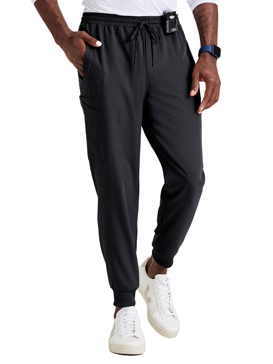 Men's Rib Cuff Jogger Style Pant - BUP602 - Black