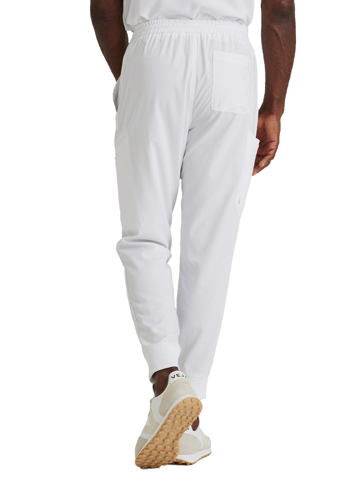 Men's Rib Cuff Jogger Style Pant - BUP602 - White