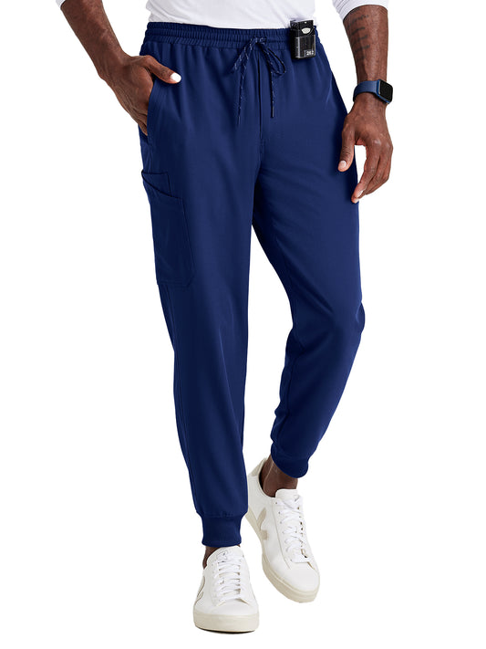 Men's Rib Cuff Jogger Style Pant - BUP602 - Indigo (Navy)