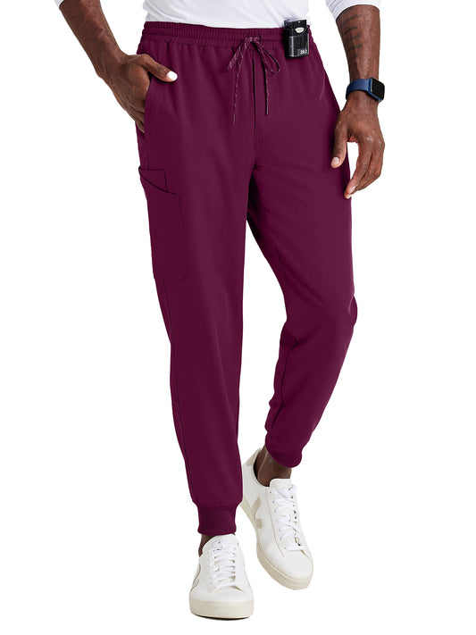 Men's Rib Cuff Jogger Style Pant - BUP602 - Wine