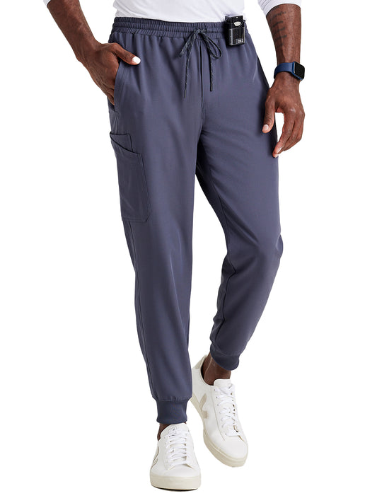 Men's Rib Cuff Jogger Style Pant - BUP602 - Steel