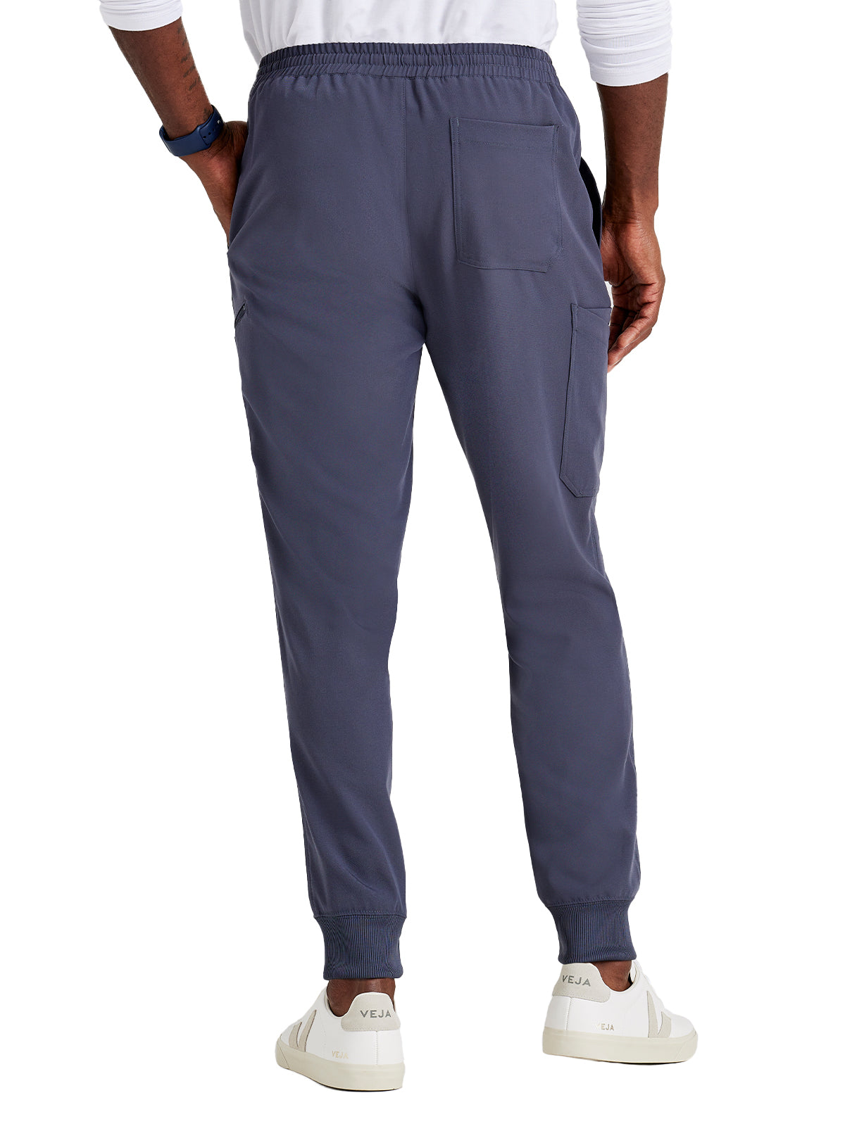 Men's Rib Cuff Jogger Style Pant - BUP602 - Steel