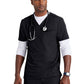Men's Classic V-Neck Top - BUT153 - Black