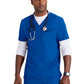 Men's Classic V-Neck Top - BUT153 - New Royal