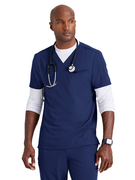 Men's Classic V-Neck Top - BUT153 - Indigo (Navy)