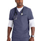 Men's Classic V-Neck Top - BUT153 - Steel