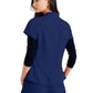 Women's Henley Style Top - BUT163 - Indigo (Navy)
