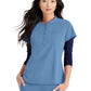 Women's Henley Style Top - BUT163 - Ciel Blue