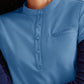 Women's Henley Style Top - BUT163 - Ciel Blue