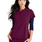 Women's Henley Style Top - BUT163 - Wine