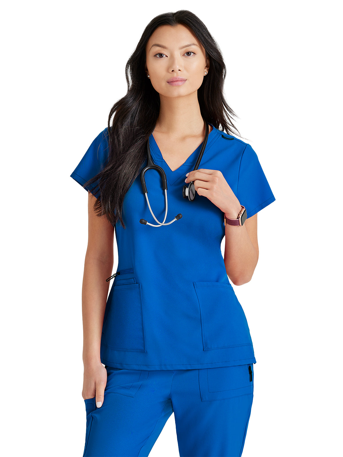 Women's Tool Strip Detail Top - BUT167 - New Royal