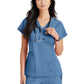 Women's Tool Strip Detail Top - BUT167 - Ciel Blue